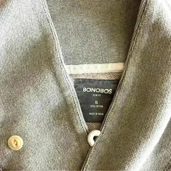 Bonobos Purple/Gray 100% Cotton High Collar Button Shetland Sweater Size XL - Picture 9 of 10